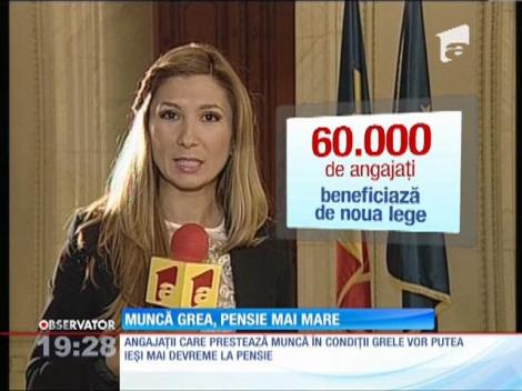 Angajaţii din minerit, siderurgie, cei de pe şantiere şi cei din industria chimică se pot pensiona mai devreme