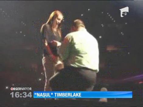 Cerută în căsătorie în timpul unui concert al lui Justin Timberlake