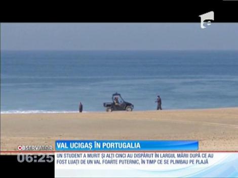Un val uriaş a făcut cinci victime pe o plajă din Portugalia