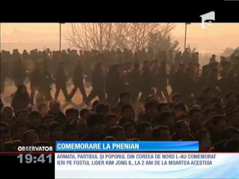 Fostul lider Kim Jong-il, comemorat cu fast