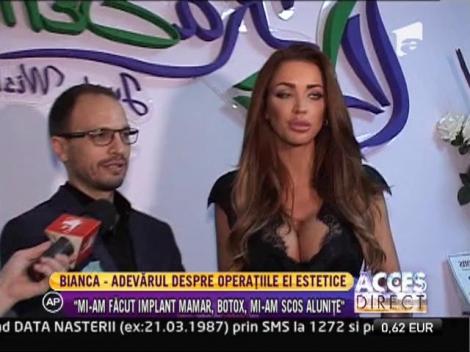 Bianca, adevărul despre operațiile estetice: "Mi-am făcut implant mamar, botox şi mi-am mărit buzele”