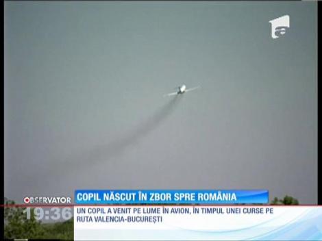Copil nascut in zbor spre Romania