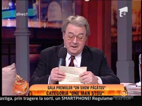 Categoria "One man ştou" este câştigată de Corneliu Vadim Tudor