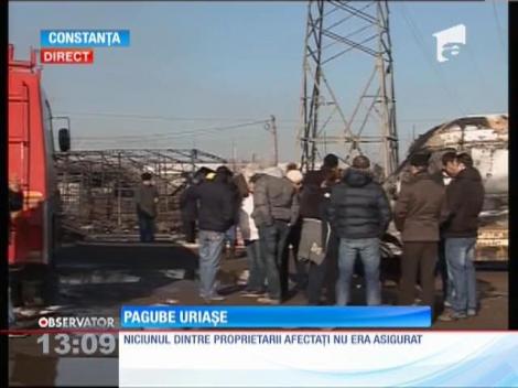 Complex comercial distrus de flăcări, în Constanţa