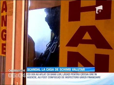 Scandal la o casă de schimb valutar din Capitală