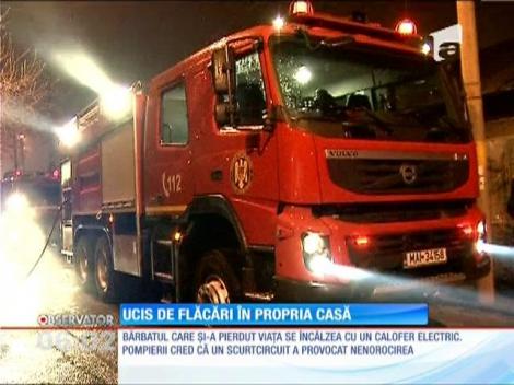 Un bărbat a pierit într-un incendiu care a mistuit o casă din Capitală