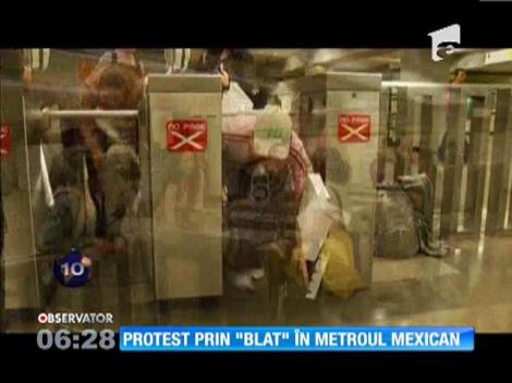 Protest prin "blat" la metroul din Mexic