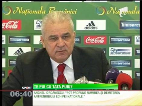 Anghel Iordănescu: "Pot numi şi demite, antrenorul echipei naţionale"