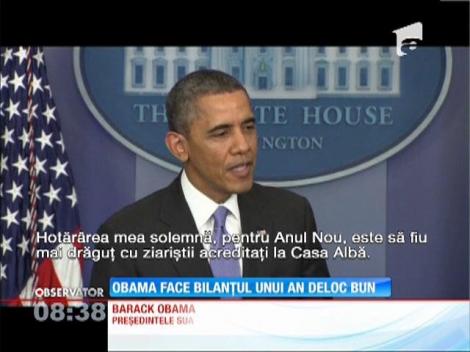 Barack Obama face bilanţul unui an deloc bun