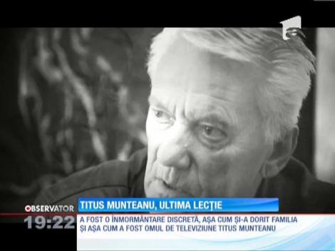 Titus Munteanu a fost înmormântat la cimitirul Bellu din București