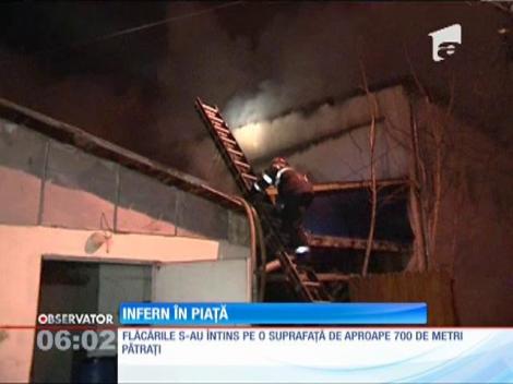 Piaţa Rahova din Capitală s-a transformat într-o minge de foc