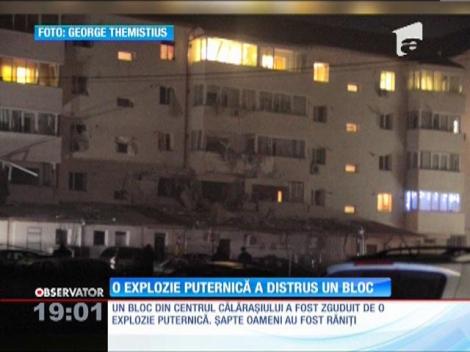 O explozie puternică a distrus un bloc din Călărași