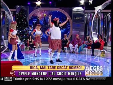 Rică Răducanu s-a îmbrăcat în kilt și a dansat alături de divele autohtone!