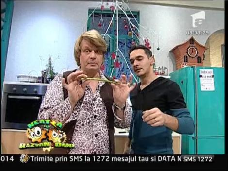 Creveţi cu paste, spanac şi sparanghel