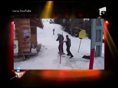Iarna, cel mai periculos sport! Colecţia celor mai tari căzături de sezon