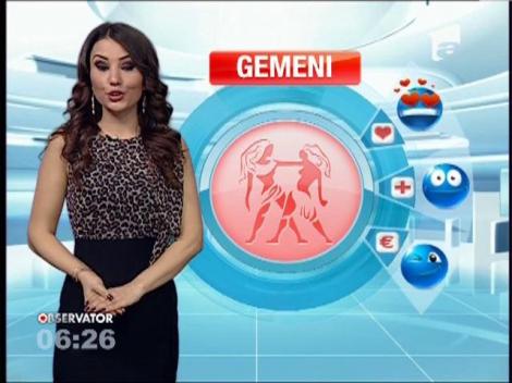 Gemenii sunt puşi pe fapte mari şi ţintesc mărirea bugetului la final de an! Horoscopul zilei, cu Andreea Joiţa