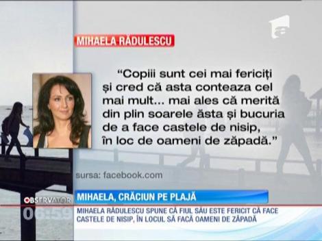 Mihaela Răduleascu a petrecut Crăciunul în costum de baie