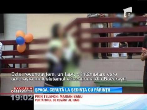 Şpaga, cerută la şedinţa cu părinţii