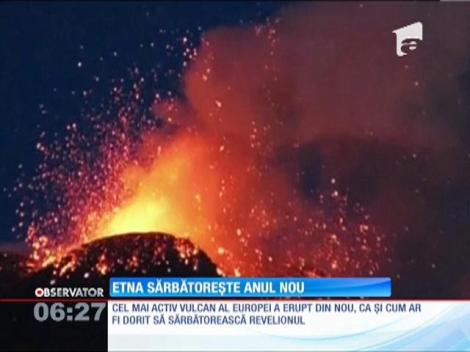 Cel mai activ vulcan din Europa, muntele Etna, a erupt din nou
