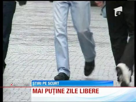 Mai puţine libere în 2014