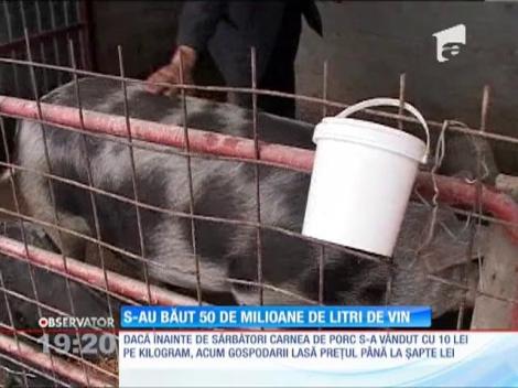 De Sărbători s-au băut 50 de milioane de litri de vin