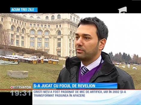 Cristi Nițu s-a jucat cu artificiile de Revelion