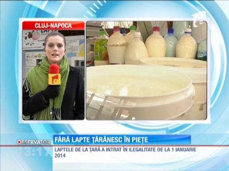 Fără lapte țărănesc în piețe