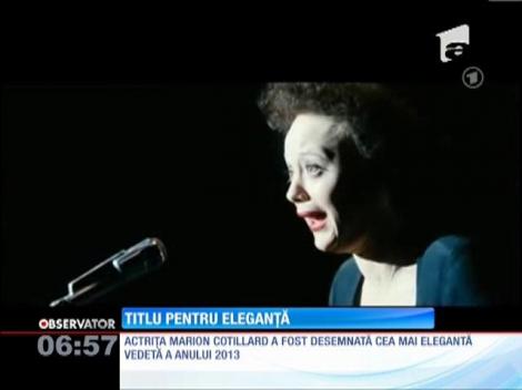 Marion Cotillard, cea mai elegantă vedetă a anului 2013
