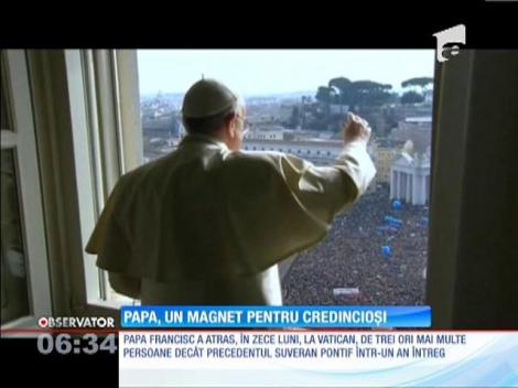 Papa Francisc, un magnet pentru credincioşi