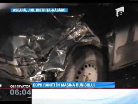 Un bunic a fost la un pas să-și ucidă nepoții într-un accident rutier