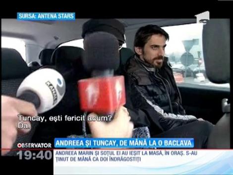 Andreea Marin și Tuncay Ozturk, mai ceva ca doi adolescenţi! A scos-o în oraș, la un restaurant turcesc