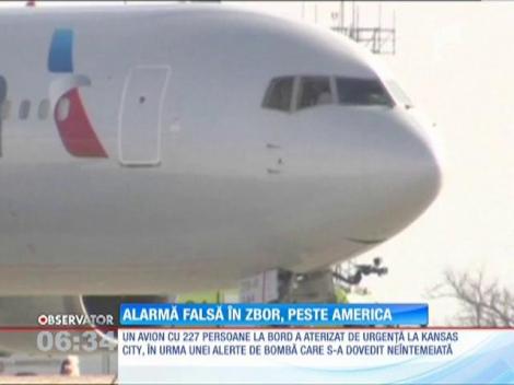 Alarmă falsă cu bombă la bordul unui avion, care efectua o cursă între San Francisco şi New York
