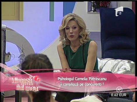 Psihologul Camelia Pătrășcanu îi consiliază pe concurenți!