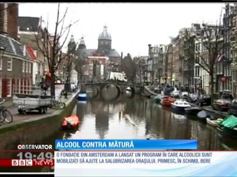 Alcoolici din Amsterdam sunt puşi la muncă de autorităţi