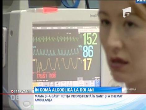 O fetiţă de doi ani a ajuns în comă alcoolică la spitalul din Craiova