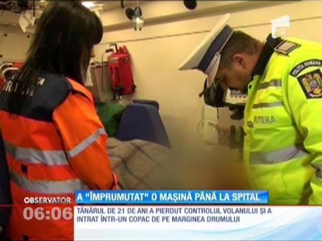 Doi tineri din Brăila au ajuns la spital, după ce au intrat cu maşina într-un copac