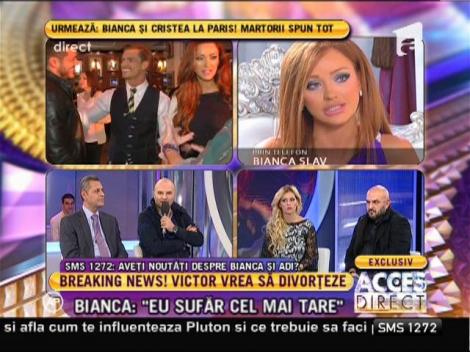Bianca Slav, despre relatia cu Victor Slav: "Eu sufar cel mai tare"