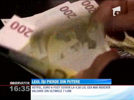 Leul îşi pierde din putere