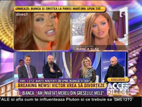 Bianca Slav: "E normala reactia lui Victor in acest moment"