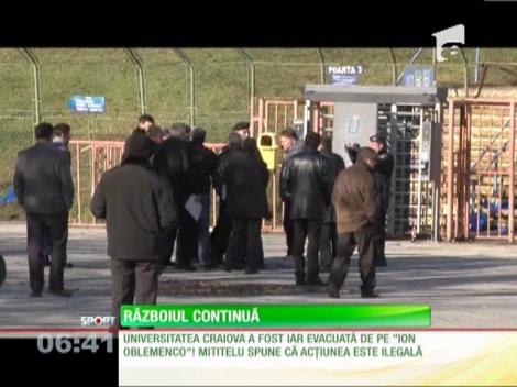 Universitatea Craiova a fost evacuată, din nou, de pe stadionul "Ion Oblemenco"
