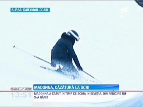 Madonna, căzătură la schi
