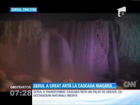 Cascada Niagara, transformată într-un palat de gheaţă