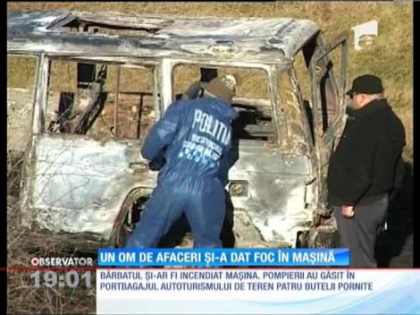 UPDATE / Afacerist carbonizat în maşină