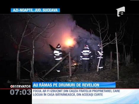 Noapte de foc şi pentru o familie din judeţul Suceava