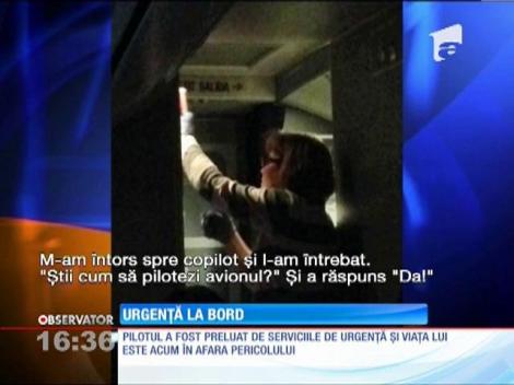 Pilotul unei curse United Airlines a suferit un atac de cord în timp ce pilota un avion