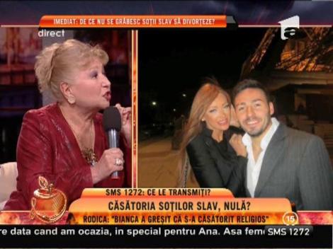 Rodica: ”Bianca a greșit că s-a căsătorit religios!”