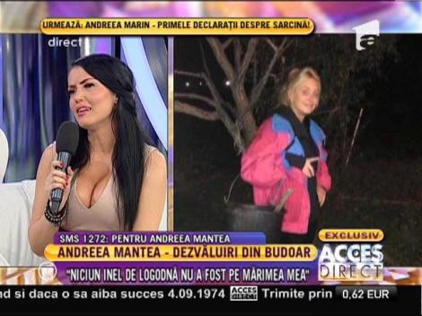 Andreea Mantea a primit patru inele de logodnă