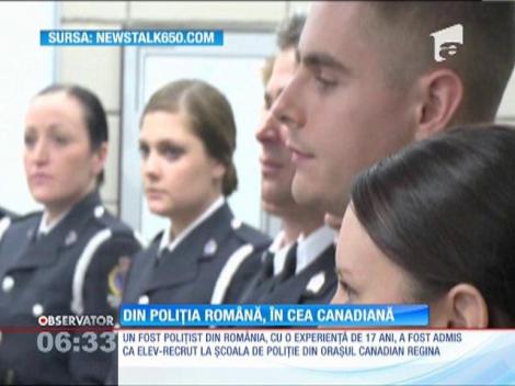 După ce timp de 17 ani a îmbrăcat uniforma Poliţiei noastre, un român îşi continuă cariera în Canada