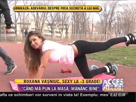 Roxana Vașniuc, antrenament super sexy, la răcoare