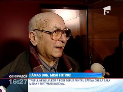 Marele actor Mişu Fotino, condus pe cel din urmă drum